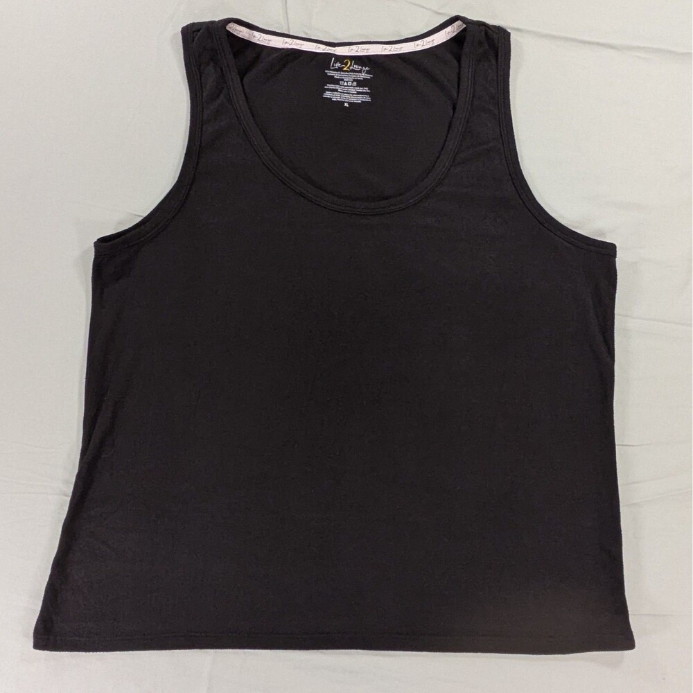 Live to Lounge XL Pajama Sleep Tank Top Black